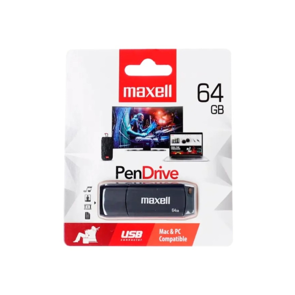 USB PenDrive Maxell, 64GB Black