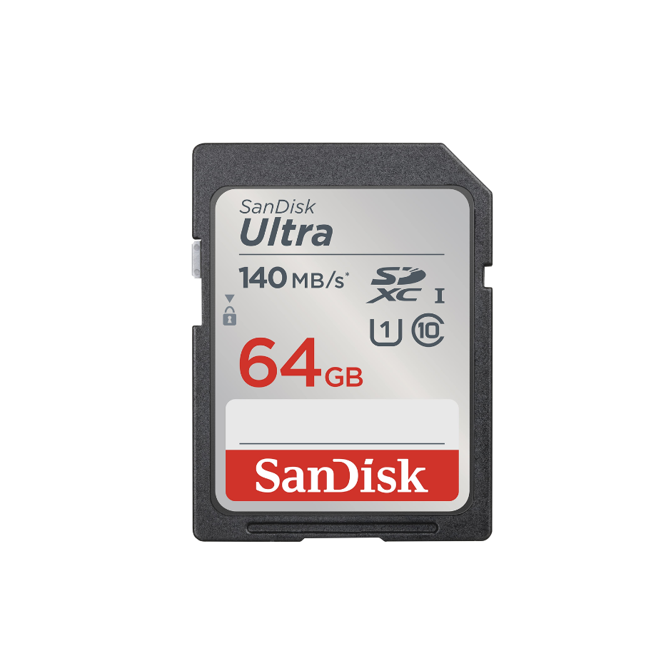 Memoria SDHC SanDisk Ultra, 64GB, 140MB/s, clase 10