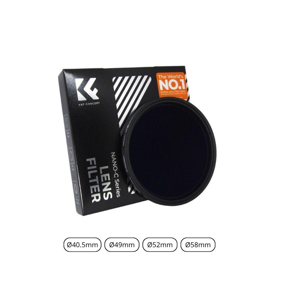 K&F CONCEPT-Filtro ND Variable ND2-ND400 Serie "C"