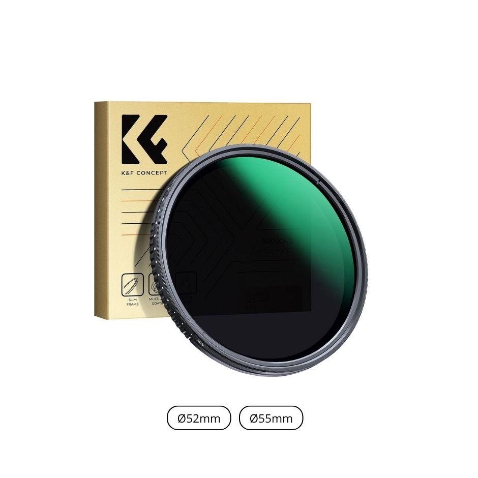 K&F CONCEPT-Filtro ND Variable ND2-ND400 Serie "D"